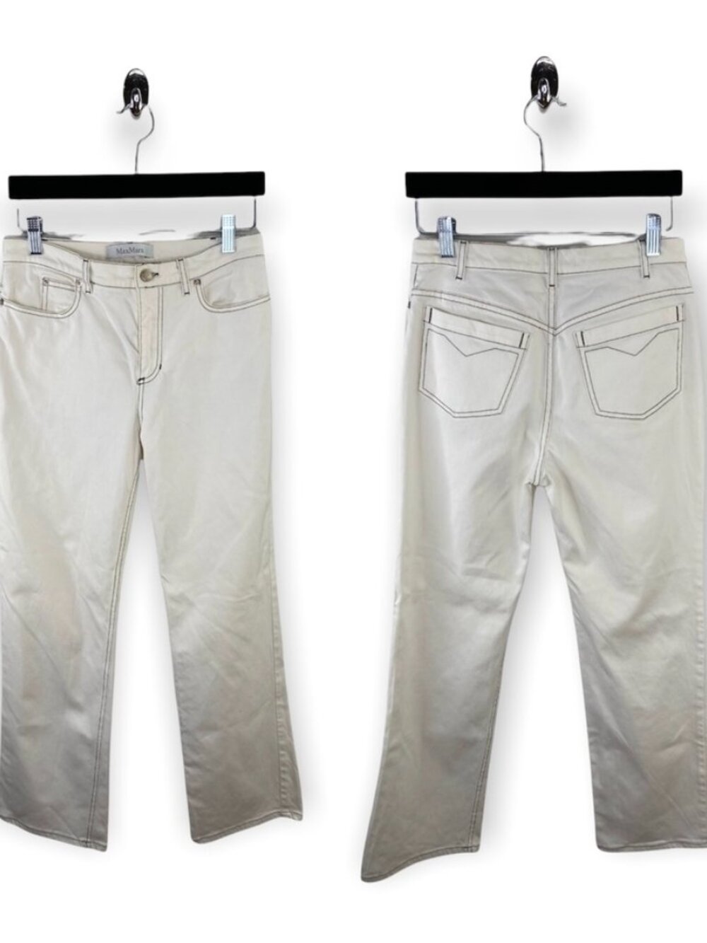 MaxMara White High Rise Jeans Size 4